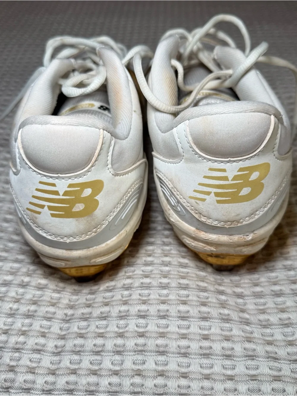 New Balance Fresh Foam X 3000v7  Men's Baseball Metal Cleat Size 10.5 Gold White
